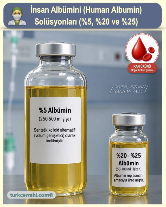 İnsan Albümini (Human Albumin) Solüsyonları (%5, %20 ve %25)