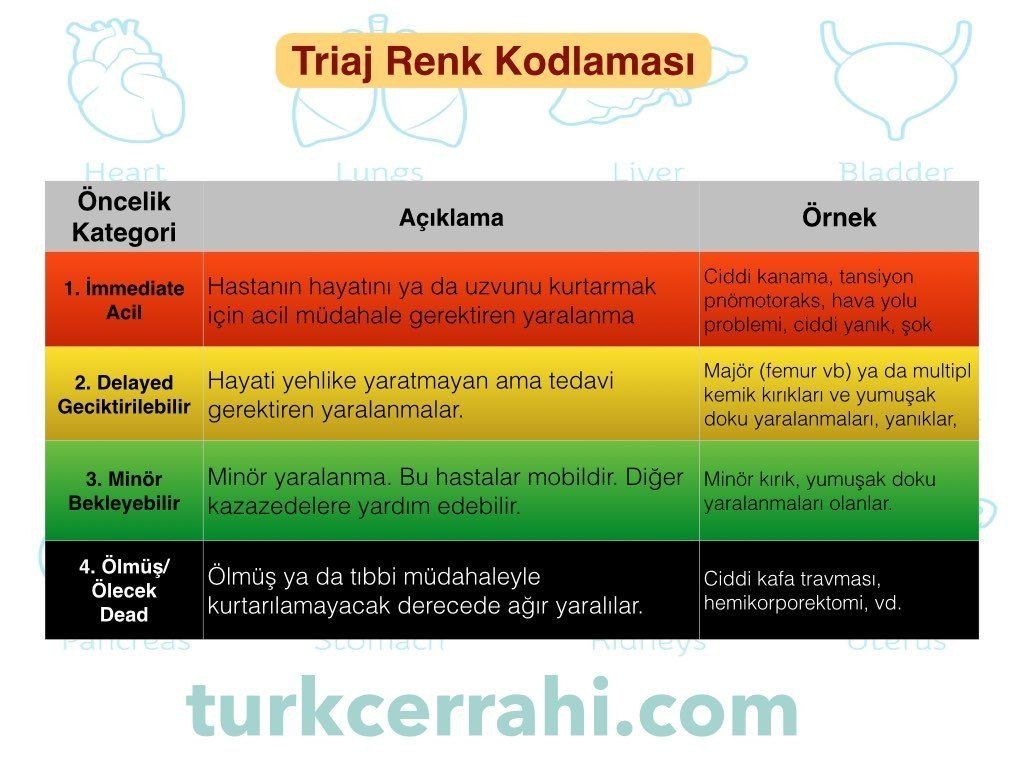 Triaj renkleri