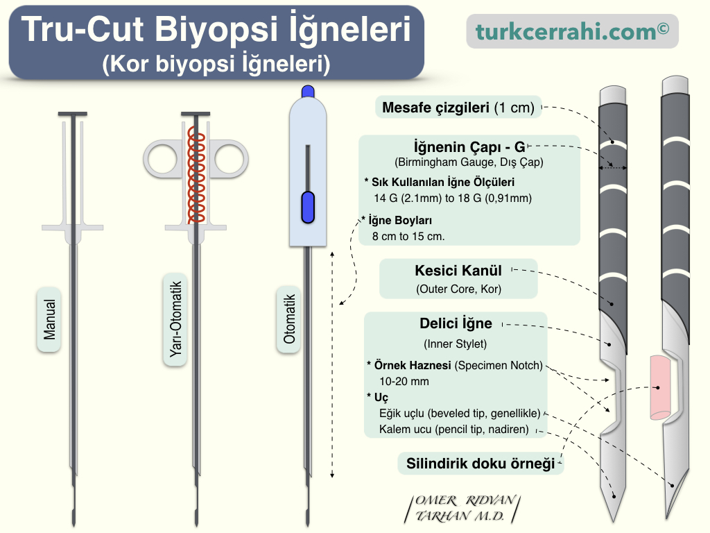 Tru cut (kor) biyopsi iğneleri